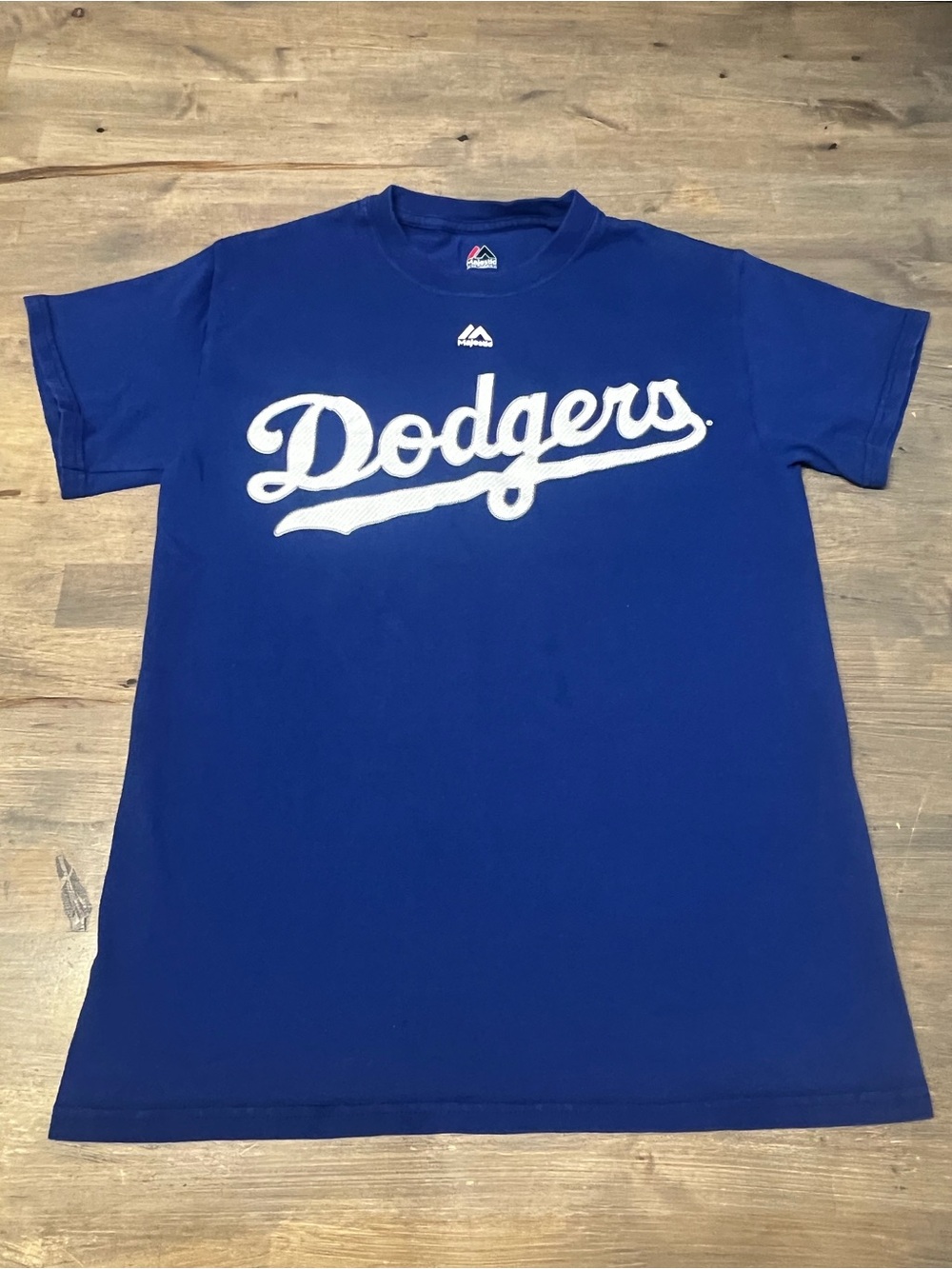 Majestic Blue Tee with Red Accent Logo